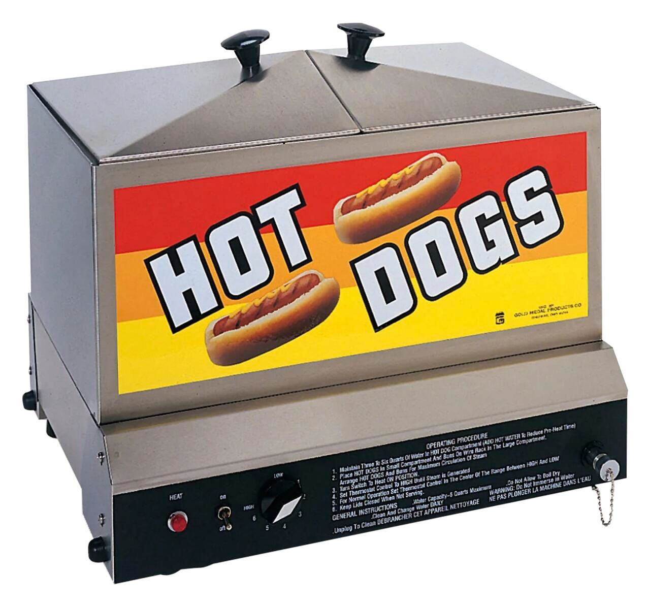 Steamin Demon Hot Dog Steamer and Bun Warmer 2150907